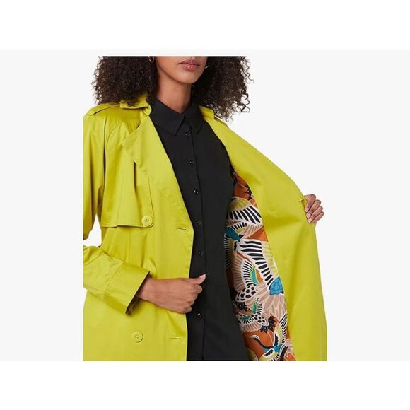 NEW TEREA Citronelle Nicolette Belted Trench Coat XL - Picture 7 of 8